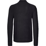 Gebreide Trui - Black - Regular Fit - Lange Mouwen - Staande Kraag