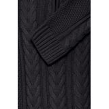 Gebreide Trui - Black - Regular Fit - Lange Mouwen - Staande Kraag