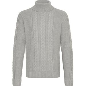 Gebreide Trui - Stone Mix - Regular Fit - Lange Mouwen - Staande Kraag