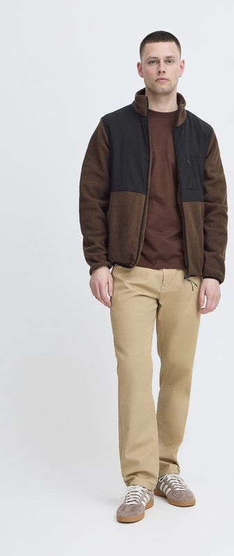 Chicory Coffee - Gebreide Trui - Lange Mouwen - Staande Kraag - Regular Fit