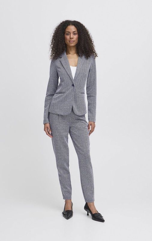 Ichi - Ihkate Jacquard - Blazer - Zwart - Dames