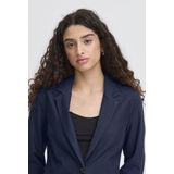 Ichi - Denim Blazer - Donkerblauw - Dames - Klassieke Stijl