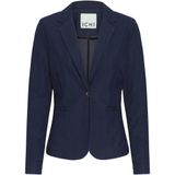 Ichi - Denim Blazer - Donkerblauw - Dames - Klassieke Stijl