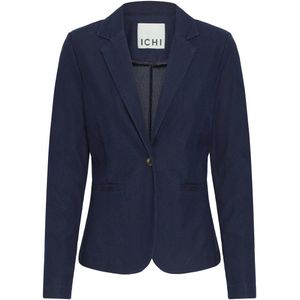Ichi - Denim Blazer - Donkerblauw - Dames - Klassieke Stijl