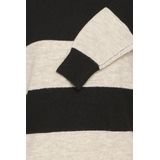 ICHI - IHEDEEN - Gebreide Trui - Beige/Zwart - Lange Mouw