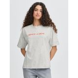 ICHI - IHMADELLY - Shirt - Lichtgrijs / Framboos