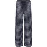 ICHI Broek 'ICHKATE CLOULE'  donkerblauw / zwart / offwhite