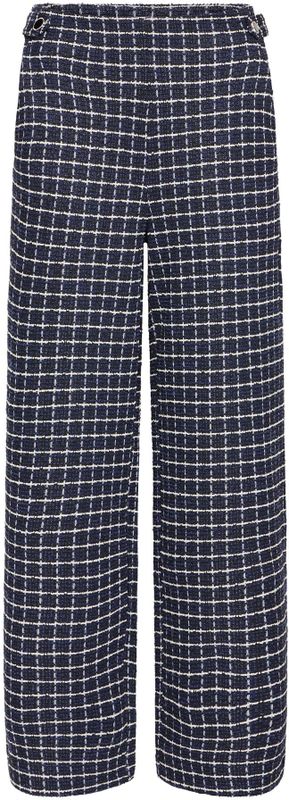 ICHI Broek 'ICHKATE CLOULE'  donkerblauw / zwart / offwhite