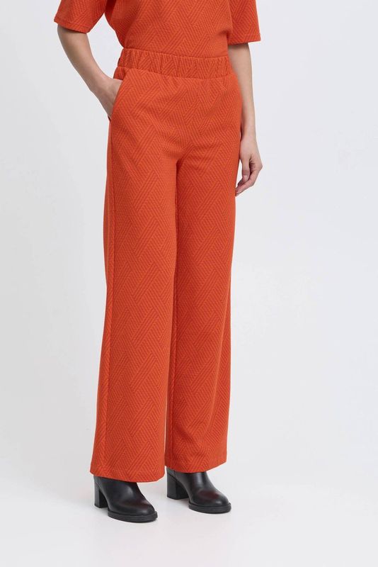 Ichi - Ihobia - Broek - Oranje - Straight Fit - Regular Waist
