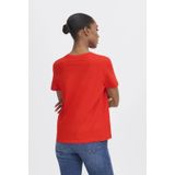 ICHI - T-shirt - Rood - Damesmodel - Katoen