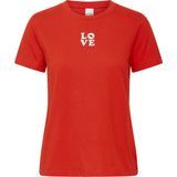 ICHI - T-shirt - Rood - Damesmodel - Katoen