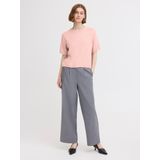 ICHI - IHKAMARA - Trui - Rosa - Geribbelde Kraag - Halve Mouw