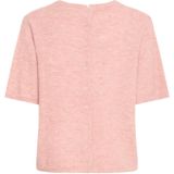 ICHI - IHKAMARA - Trui - Rosa - Geribbelde Kraag - Halve Mouw
