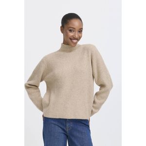 ICHI - IHDUCIE - Pullover - Lichtbruin - Regular Pasvorm - Lange Mouwen