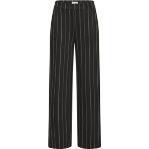 ICHI - Straight Regular Waist - Pantalon - Zwart