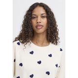 ICHI - Pullover - Ecru - Fijn Gebreid