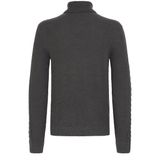 Blend - BHBASIM - Trui - Charcoal Mix - Lange Mouwen - Staande Kraag