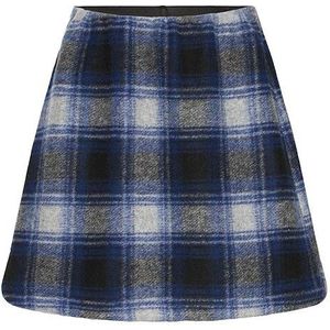 ICHI - IHWOOLY - A-lijn Rok - Blauw - Korte Lengte