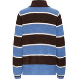 ICHI - IHEDEEN - Trui - Royal Blue - Donkerbruin - Wit - Losse Pasvorm