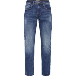 Jeans - Denim Middle Blue - Regular Fit - Ritssluiting - Steekzakken