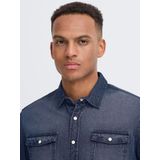 Blend - BHDARGO - Overhemd - Denim Unwashed Blue - Lange Mouwen - Regular Fit - 100% Katoen
