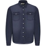 Blend - BHDARGO - Overhemd - Denim Unwashed Blue - Lange Mouwen - Regular Fit - 100% Katoen