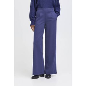 ICHI - Denim Wide Leg High Waist Broek - Blauw - Dames