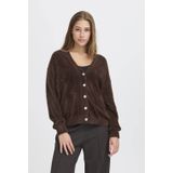 ICHI - IHBRULA - Gebreid Vest - Donkerbruin