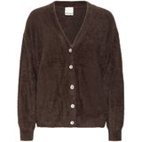 ICHI - IHBRULA - Gebreid Vest - Donkerbruin