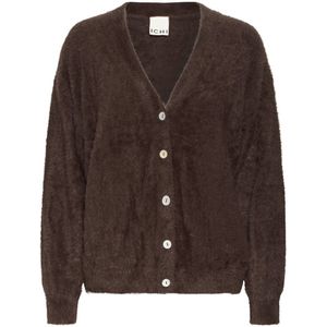 ICHI - IHBRULA - Gebreid Vest - Donkerbruin