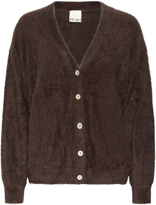 ICHI - IHBRULA - Gebreid Vest - Donkerbruin