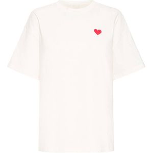 ICHI - T-shirt - Wit - Regular Fit - Katoen