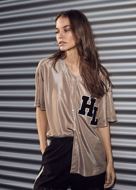 Haute L’Amitié - Court T-shirt Baseball Tee - T-shirt - Beige - 100% Polyester