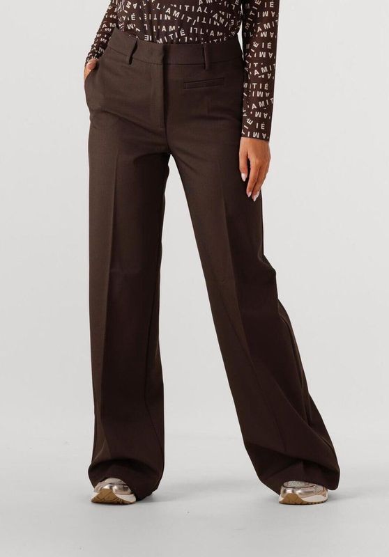 Haute L'Amitié - Premiere Plain Tall Pant - Broek - Bruin