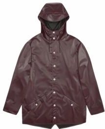 RAINS - JACKET - Waterdichte Unisex Jas - Kastanje Kleur - Polyester Materiaal