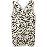 Jerseyjurken - Dierenprint - Katoen - V-hals - Mouwloos - Knielengte