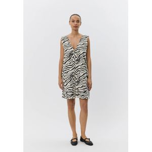 Jerseyjurken - Dierenprint - Katoen - V-hals - Mouwloos - Knielengte