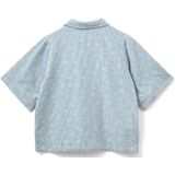 Sofie Schnoor - Denim Blouse - Blauw - Denim - Korte Mouwen - Sterrenpatroon