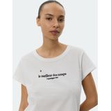 Sofie Schnoor - Zoeysw T-Shirt - Sneeuwwit - Dames - Katoen - Grafische Print