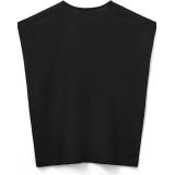 Sofie Schnoor - Mouwloze Top - Ronde Hals - Knoopdetails - Zwart - Katoen