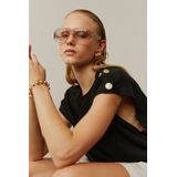 Sofie Schnoor - Mouwloze Top - Ronde Hals - Knoopdetails - Zwart - Katoen