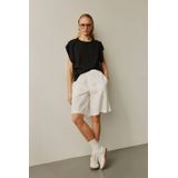 Sofie Schnoor - Mouwloze Top - Ronde Hals - Knoopdetails - Zwart - Katoen