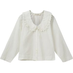Sofie Schnoor - Overhemden - Beige - Geborduurde Kraag Blouse Roomwit