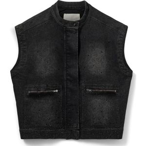Sofie Schnoor - Denim Gilet - Zwart - Met Glitter