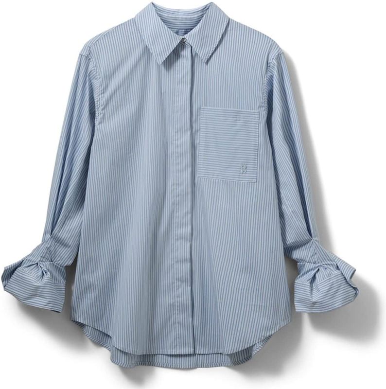 Sofie Schnoor - Abby - Blouse - Gestreept Blauw - Traditionele Kraag