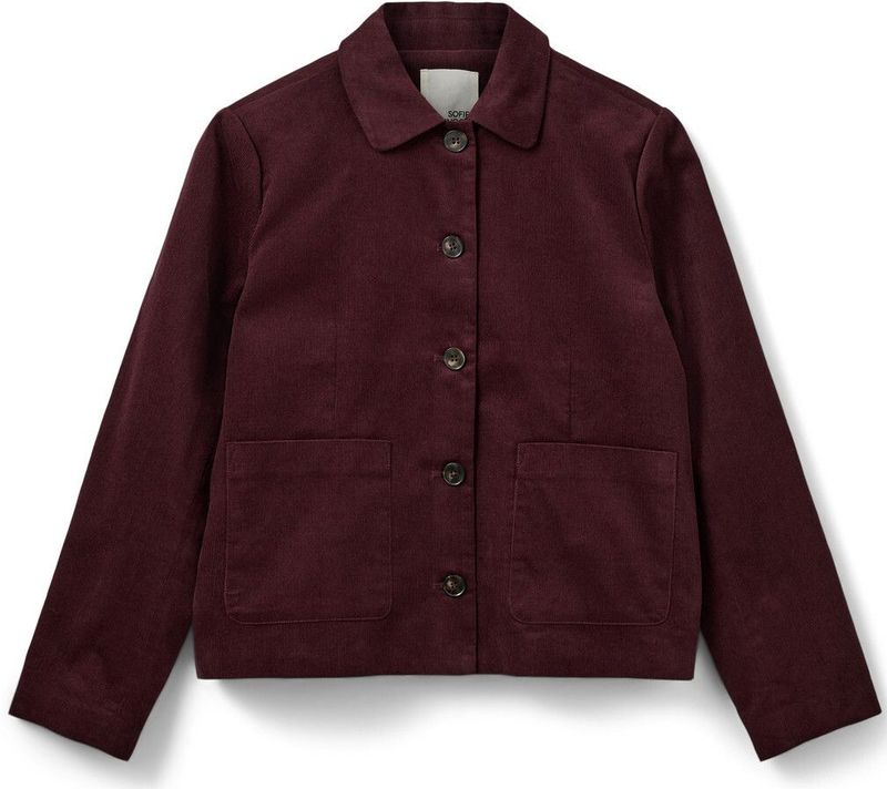 Sofie Schnoor - Spijkerjas - Donkerrood - Dames - Lange Mouwen