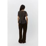 Sofie Schnoor - Wide Leg High Waist Broek - Bruin