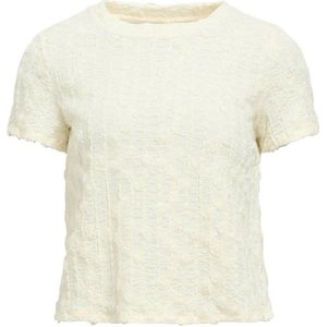 OBJECT - OBJLELA - Top - Crème - Korte Mouwen - Ronde Hals