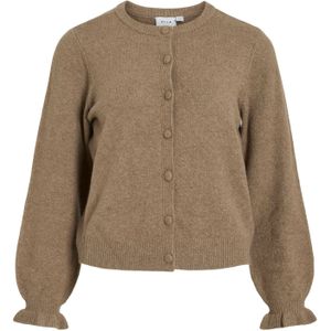VILA - VIAMARA - Gebreid Vest - Bruin Gemêleerd