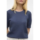 Katoen - Gebreid Topje - Zwart - 50% Katoen 50% Biologisch Katoen